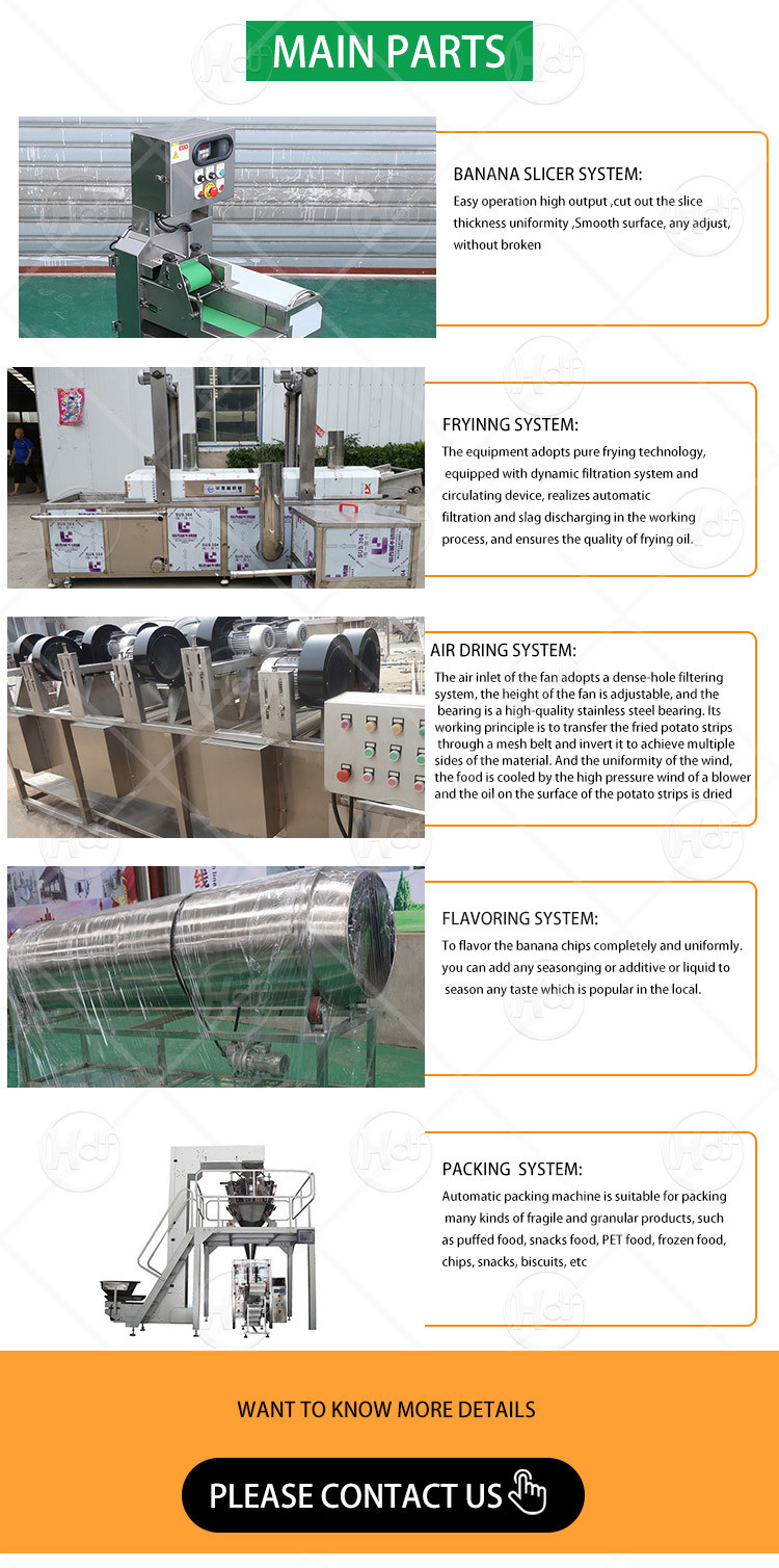 Automatic Stand Up Banana Chips Making Machine For Plantain Banana Chips