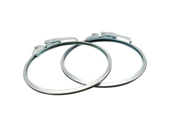 Quality Metal Clamp Round Duct Clamp Barrel Clamp Galvanized Pipe Clamp for sale