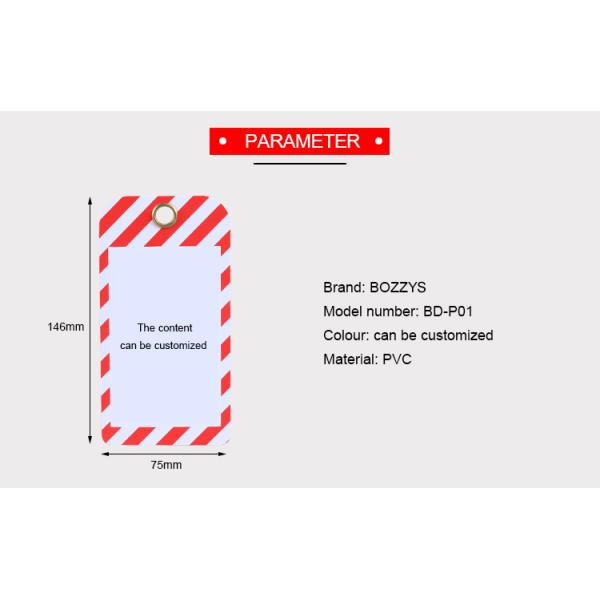 Industry Safety Padlocks Lockout Tagout , PVC Material Warning Lockout Tagout Tags
