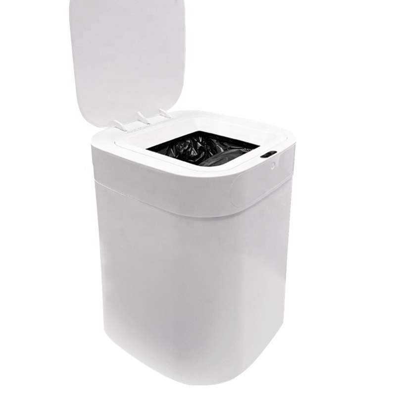 Plastic Self Changing Trash Can Touchless Motion Sensor Garbage Can 4 Gallon