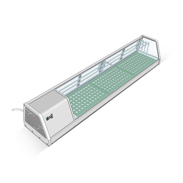 Quality 100L Sushi Pizza Prep Refrigerator Glass Material Static Cooling for sale