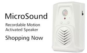 Buy cheap COMER Direction Recognition Infrared Sensor Alarm Sound Recordable speaker product