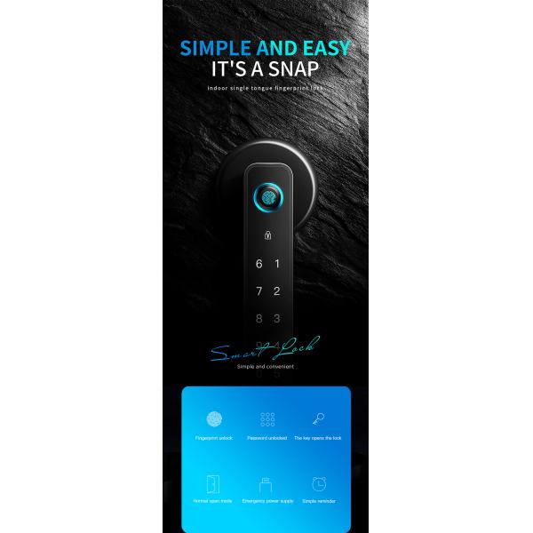 Zinc alloy material door lock with handle fingerprint and password fingerprint house door lock