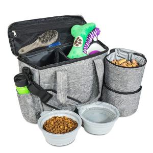 Buy cheap Airline Approved Dog Carrier Bag With 2 Lined Food / Treat Containers product