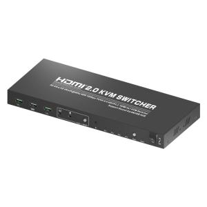 China 276x110x25mm 4K 4 x 1 HDMI DP KVM Switch on sale