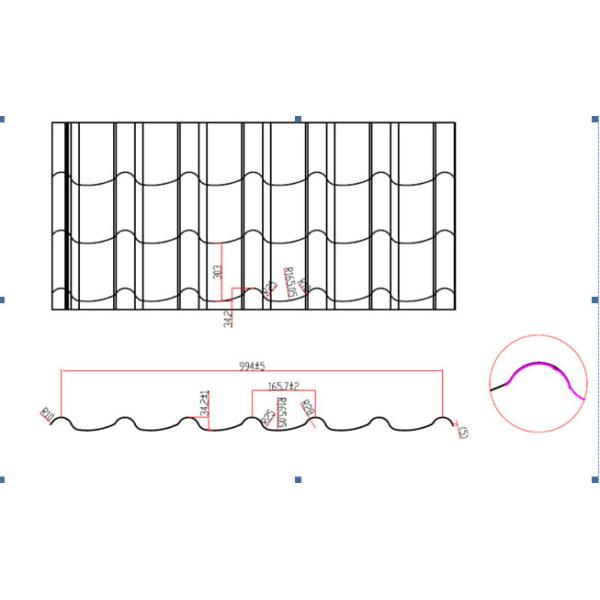 34mm Height Roof Tile Roll Forming Machine Blue Metal Sheet Making Machine