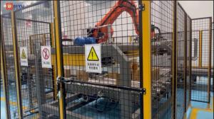 China Robotic Palletizing System Robotic Palletizer Multi-axls Industry Robot For PET Bottled Juice Soft Drink Production Line on sale
