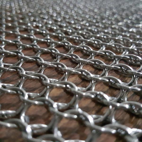 316 Stainless Steel Chainmail Ring Mesh Use Water Features , Shower Curtains