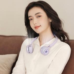China 5w Wearable Bladeless Neck Hanging Fan Plastic With 1 Year Warranty on sale