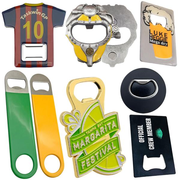 Quality Beer Bottle Can Fridge Magnet Opener Custom Multifunctional With Logo for sale