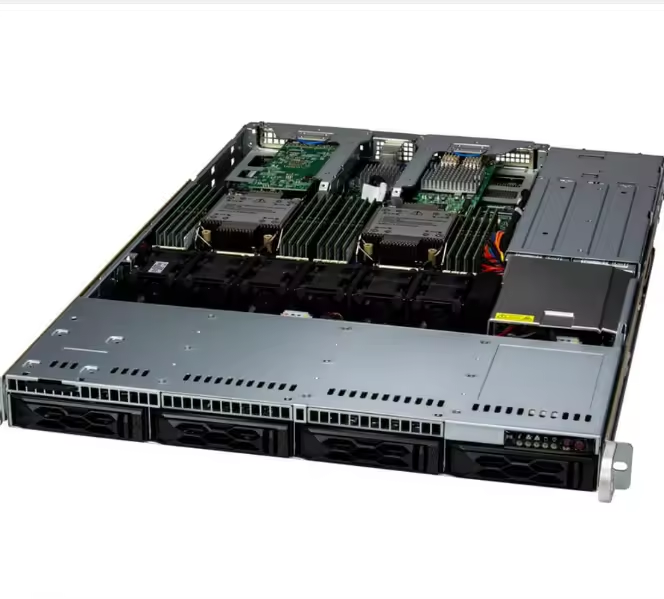 CloudDC X13 1U Server Supermicro SYS-611C-TN4R PCIe 5.02 4 Hot-Swap 3.5" NVMe/SAS/SATA