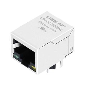 Buy cheap Hanrun HR911102A Compatible LINK-PP LPJ0025FBNL 10/100 Base-T Tab Down Green/Yellow Led 1 Port Shielded Panel Mount RJ45 Jack Module product