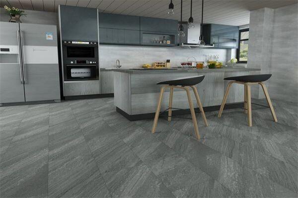 Quality 1/8  Inch Click Spc Vinyl Flooring Virgin  Damp Proof Marble Look for sale
