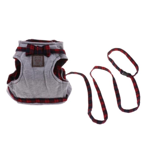 Quality British Style No Escape Cat Harness For Kittens Cotton Leash Set Feel Soft for sale