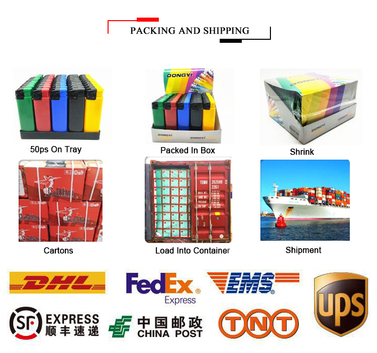 Dongyi Best Selling Disposable Plastic Slim Gas Lighter with Cheap Price