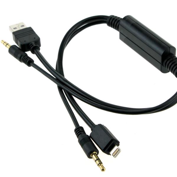 Quality BMW 8pin cable with 3.5MM AUX Interface Adapter for MINI iPOD iPHONE 5 5S 5C Lighting for sale