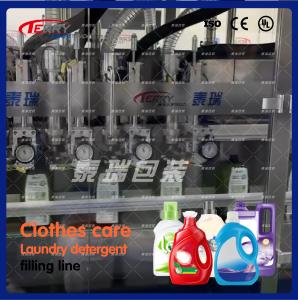 Servo Motor Driven 6 Heads Detergent Liquid Packing Machine 1L-5L