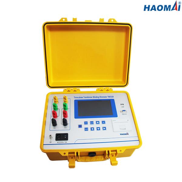 Quality 3 Phase Transformer Winding Resistance Meter , ISO9001 20A DC Resistance Tester for sale