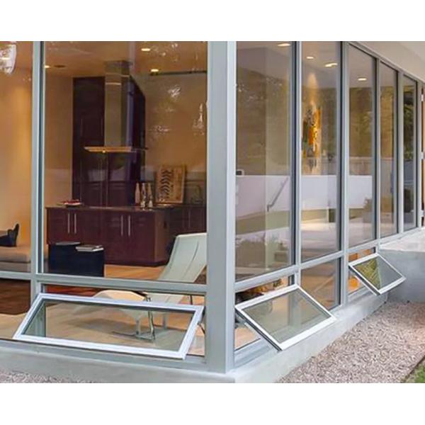 Double Glass Aluminum Awning Window Tempered Glass Aluminum House Window