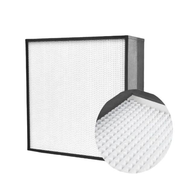 Glassfiber HEPA & ULPA Filters Deep Pleated HEPA Filter Aluminum Or Galvanized Frame
