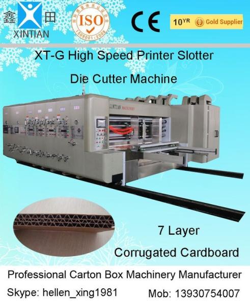Quality Adjustable Carton Making Machine With Remote Computer Diagnosis System , Stacker for sale
