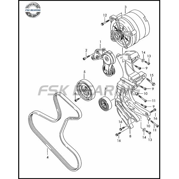 Automobile Engine Parts For Audi 06A109479 06A109479C Timing Belt Tensioner