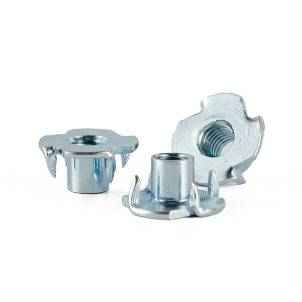 Carbon Steel Zinc Pronged Tee Nut M12 UNC Thread Insert