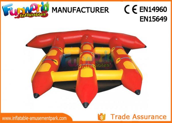 Quality 0.9mm PVC Tarpaulin Inflatable Water Toys For Adults / Lake Flying Fish Water Sport for sale