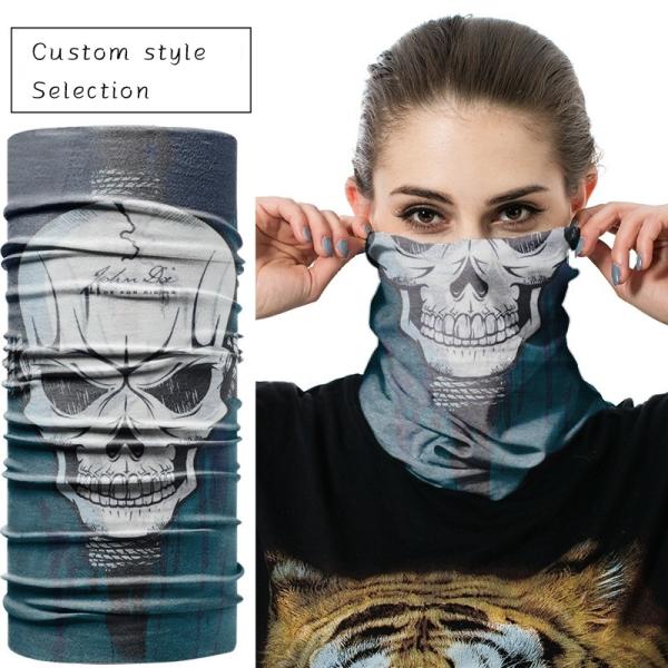 100% Cotton Printed Seamless Customized Face Coverings