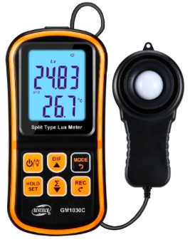 NTC Thermistor CE GM1030C Digital Lux Meter , Lux Meter Light Meter