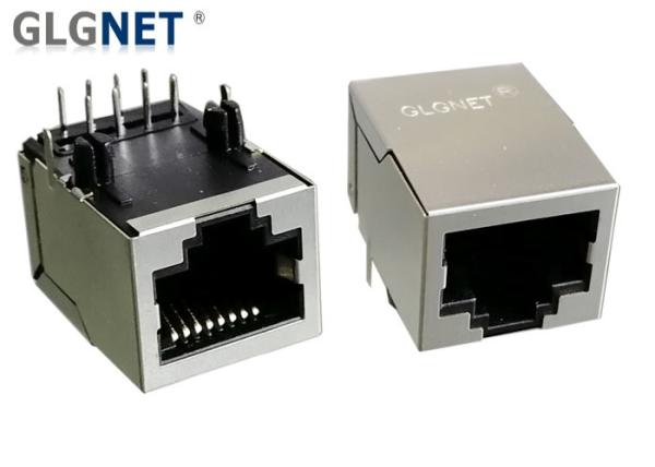 Quality Through Hole Integrated Magnetics Rj45 Right Angle Ethernet Jack Copper Alloy for sale