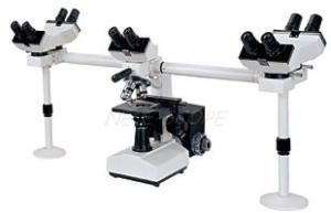 China Light Optical Multi View Microscope Objective Lens For Five Persons Observing on sale