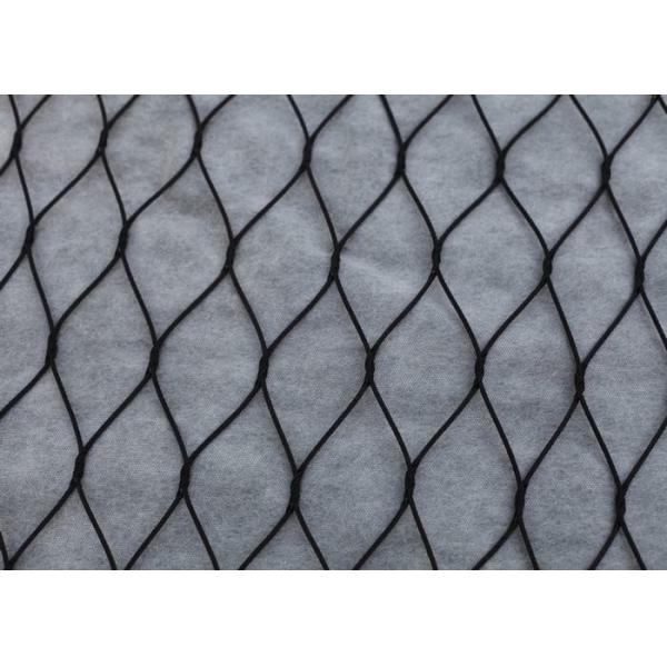 7x7 And 7x19 Knotted Black Oxide Wire Rope Mesh With SGS / CE Certified