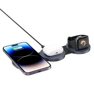 3-Fold Wireless Charging Pad 15W Fast Charging For Apple With Customizable Logo