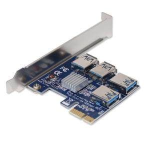 China Blue 1X to 16X PCI E Expansion Card Strong stability PCI E Riser Card on sale