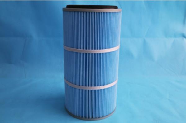 Quality Fire Resistance Polyester Dust Filter Cartridge Smooth Filter Media Surface for sale