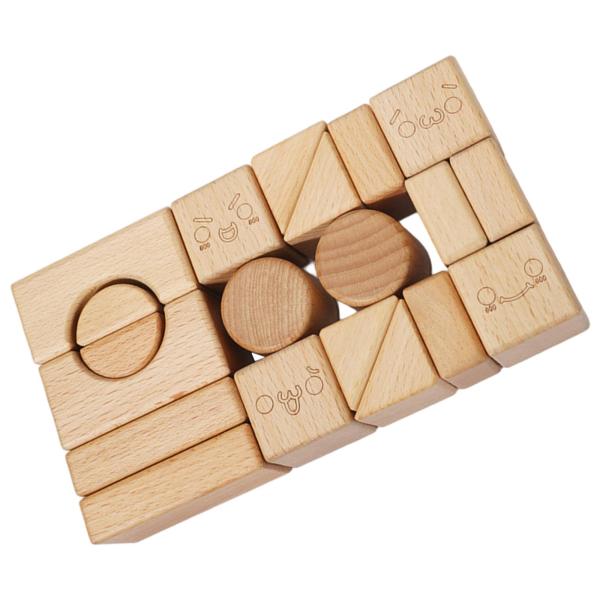 Solid Wood Stacking Block Toy Shape Cognition DIY Wood Block Kit for Kids Children Solid Wood Stacking Block Toy Shape Cognition DIY For Kids Children
