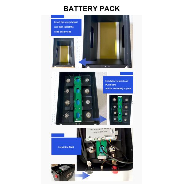 12V EVE 304ah LiFePO4 4S 12.8V DIY Battery Kits JK 200A BMS LCD For Caravan motor home AC