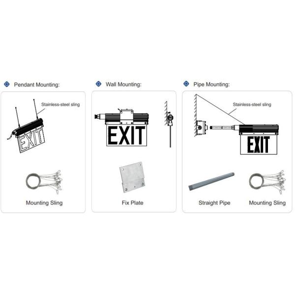 DC12-48V IP66 Fire Exit Emergency Lighting Explosion Proof
