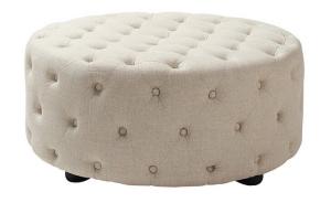 French style footstool frames in wood and  home furniture of round ottoman