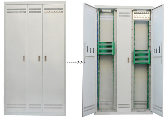 Large Capacity 19 Inch Fiber Optic Distribution Box Frame 1440 Cores