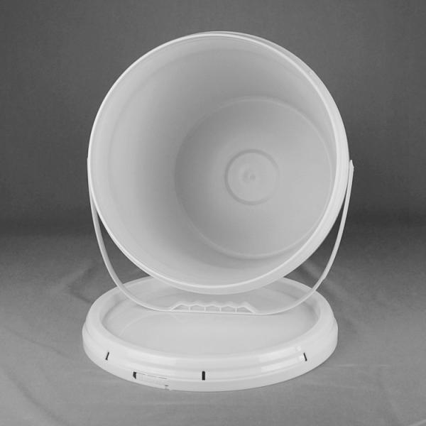 Stackable Black White 5 Gallon Plastic Bucket 20 Litre For Lubricant