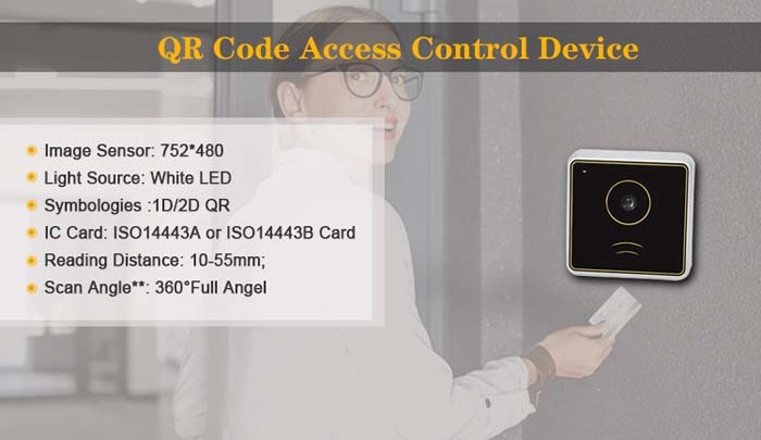 RSA AES Smart Door RD006 Access Control System Wiegand QR Code Scanner For Inteliigent Door Lock