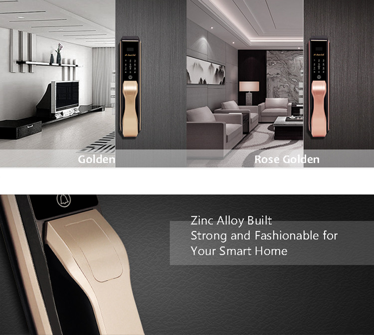 Aluminium Alloy Automatic Door Lock With Multiplicate Security Ways Unlock System