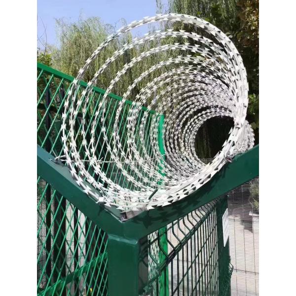 2.5mm Diameter Galvanized Barbed Wire Concertina Coil for Outdoor Security by Direct