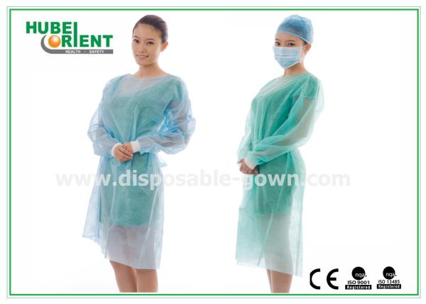 Quality Polypropylene Disposable Isolation Gowns With Elastic Wrist for sale