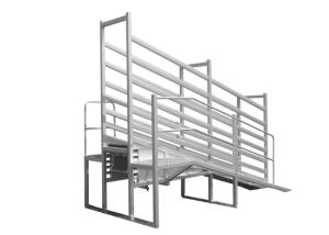 Buy cheap Anti Rust Cattle Loading Ramp 115mm X 42mm Oval Rail 2m Level Extension product