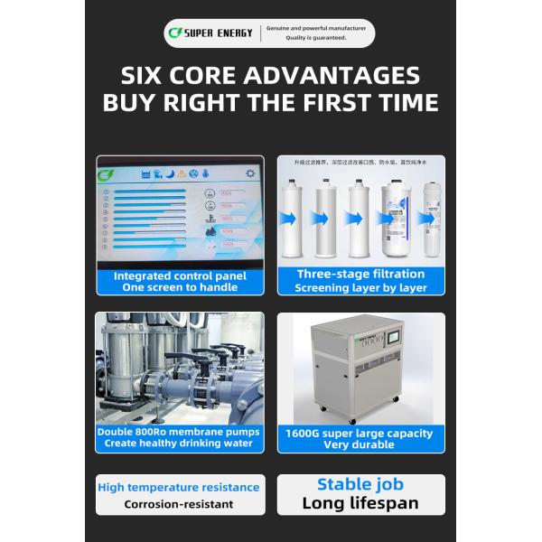 Reverse Osmosis Membrane Separation Remove Dissolved Salts Ro System Automatic Water Purification Plant for Commercial