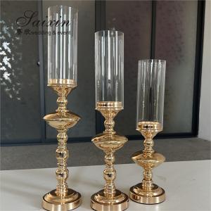 Buy cheap Wholesale Wedding Gold Candle Holder Table Decoration Metal Candlestick Holder Stand product