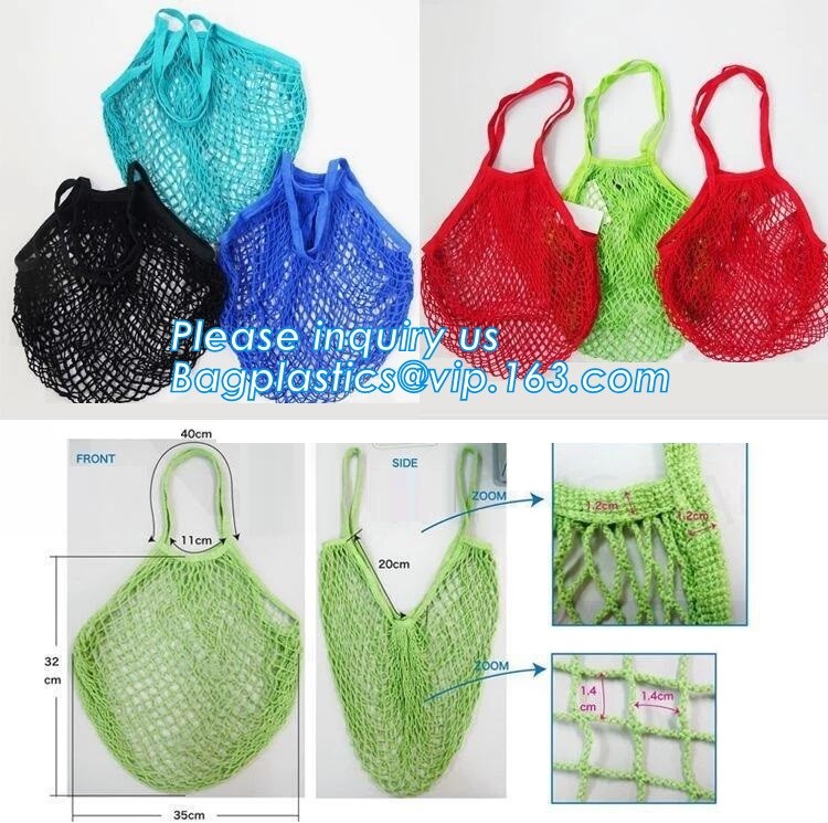 high quality reusable Cotton Mesh Net bag Shopping Tote Bag for foods and vegetable,Extra lightweight cotton net mesh ba
